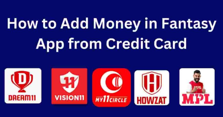 How to Add Money in Fantasy App from Credit Card
